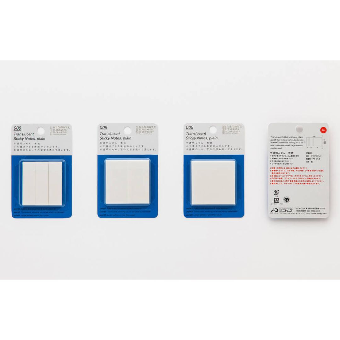 Stalogy - Translucent Sticky Notes, Plain