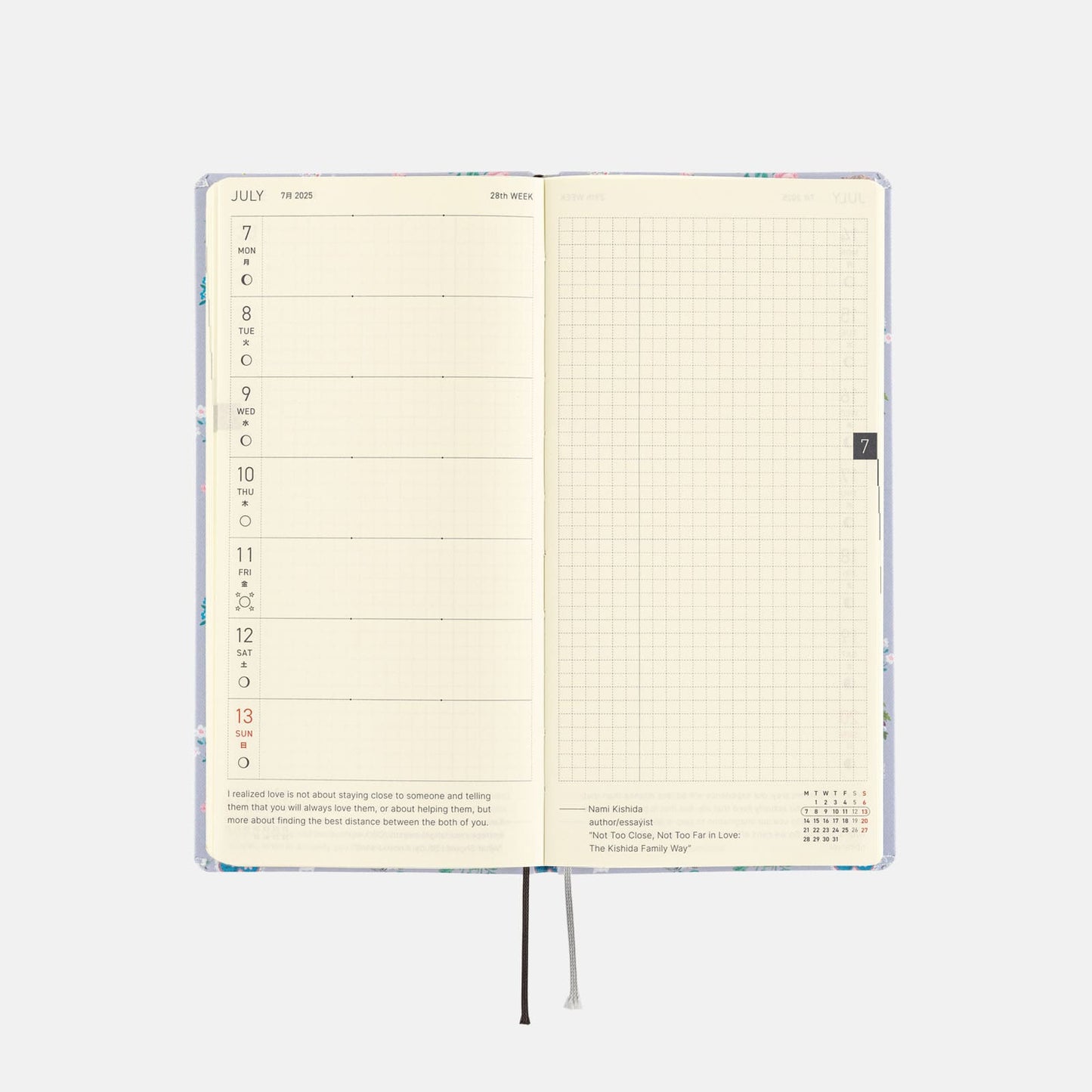 Hobonichi - 2025 Weeks, Yumi Kitagishi: Beautiful Wallpaper | English