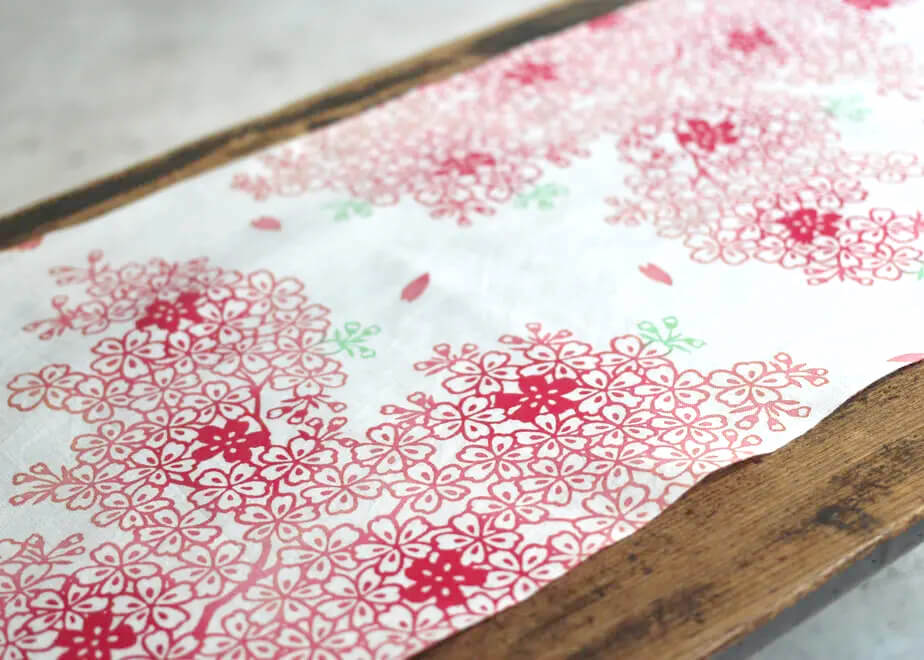 Tenugui Cloth - Flower Pattern