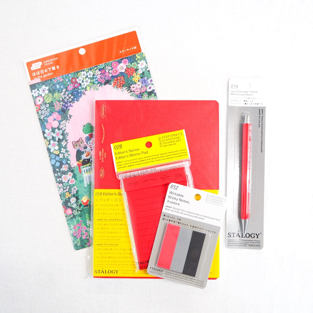 Stalogy & Hobonichi Ultimate Red Bundle Set