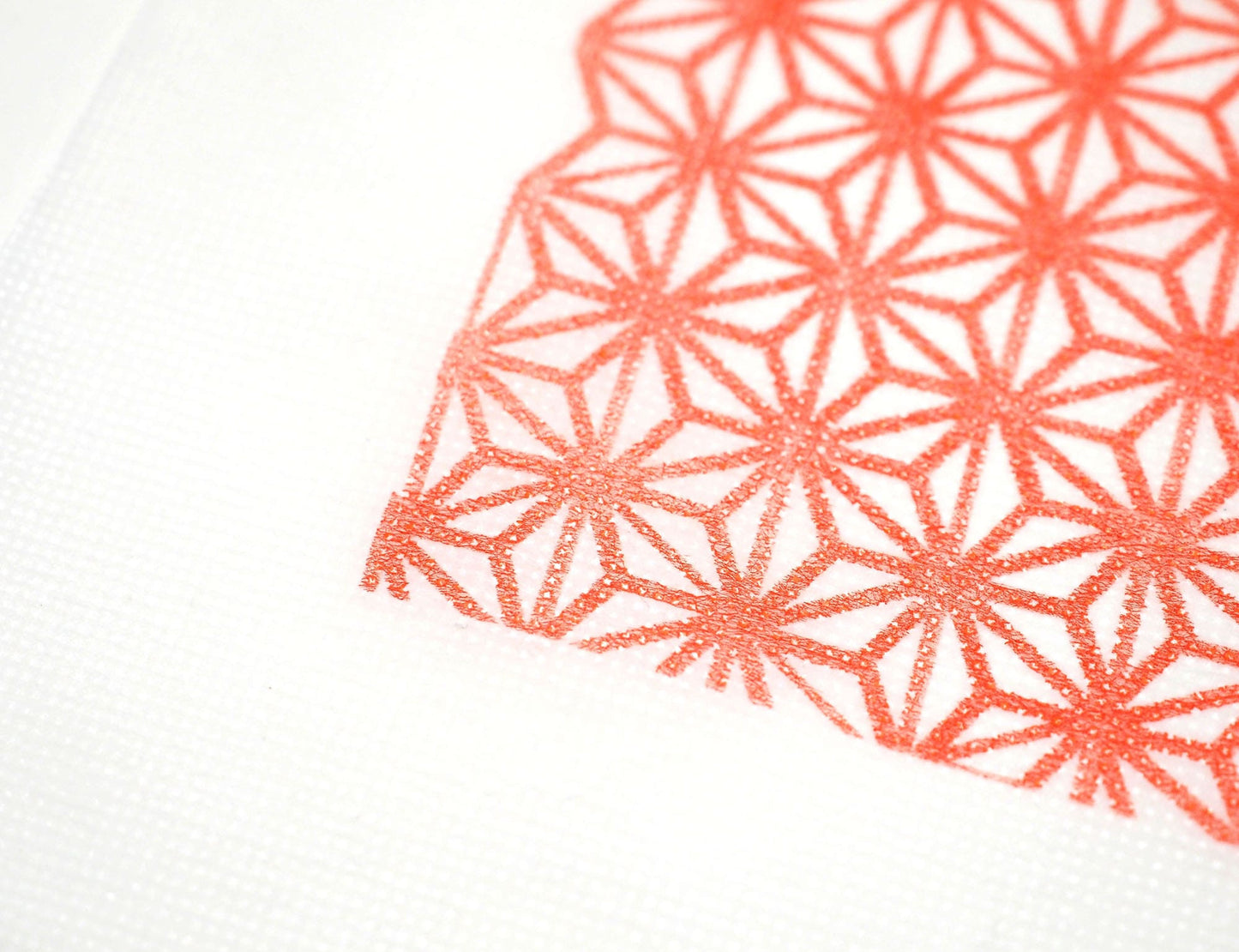 Furoshiki Style Reusable Wrapping Cloths - Red Asanoha