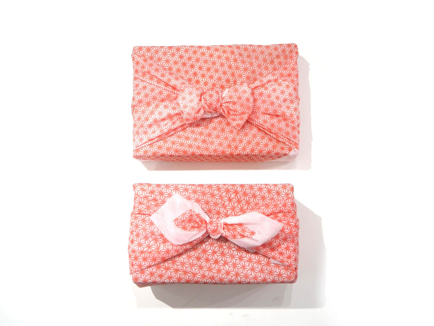 Furoshiki Style Reusable Wrapping Cloths - Red Asanoha