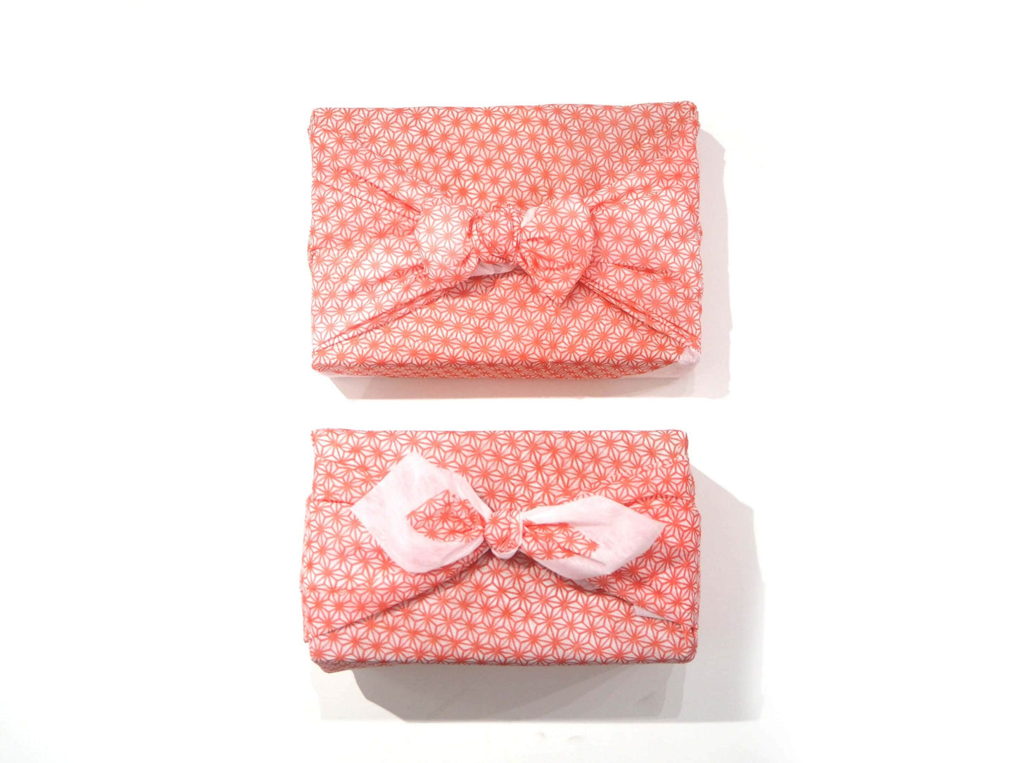 Furoshiki Style Reusable Wrapping Cloths - Red Asanoha