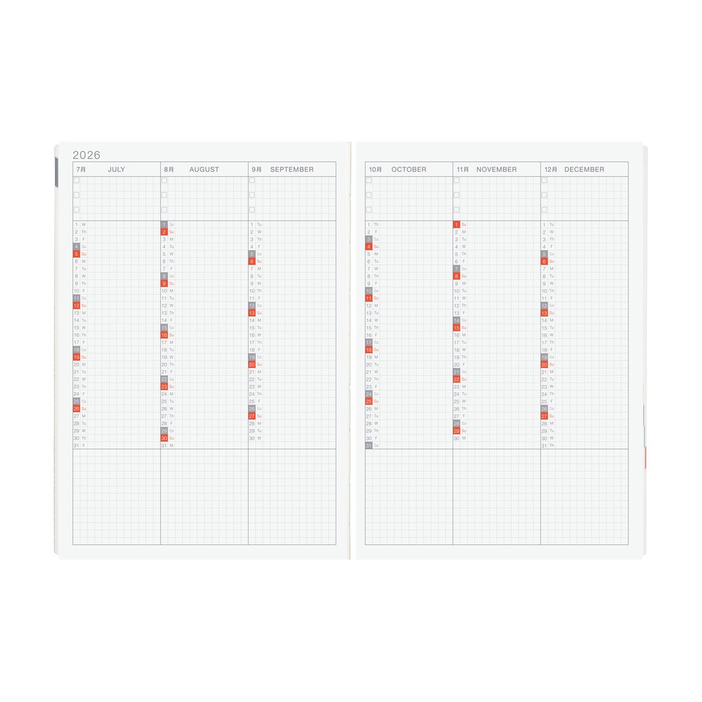 Hobonichi - 2026 HON, Paper Series: Black Gingham | A5 English