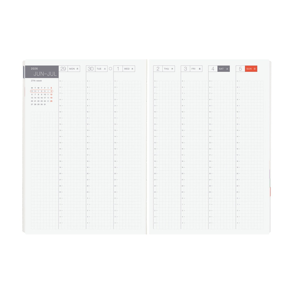 Hobonichi - 2026 HON, Paper Series: Black Gingham | A5 English