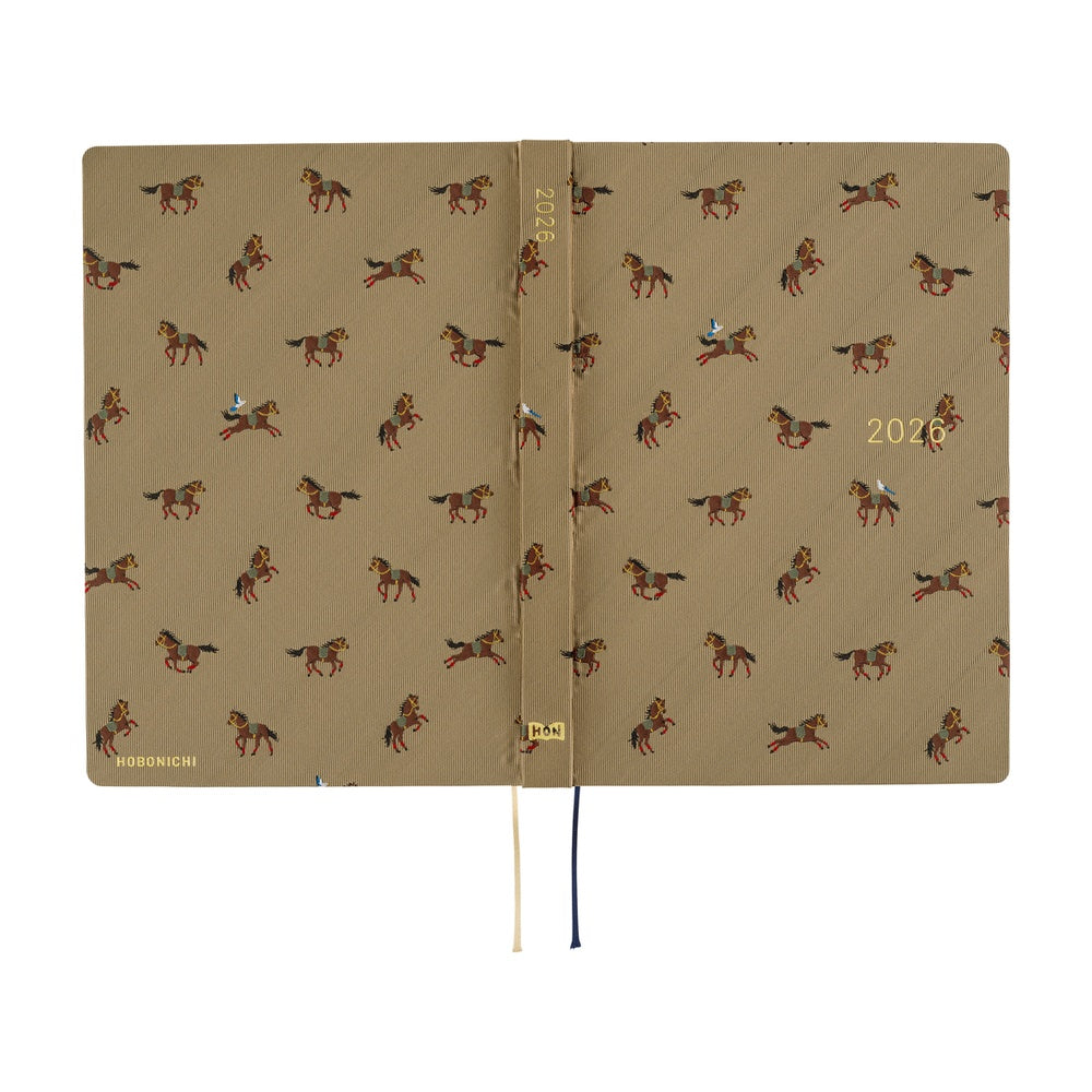 Hobonichi - 2026 HON, Bow & Tie: Galloping Horses | A5 English