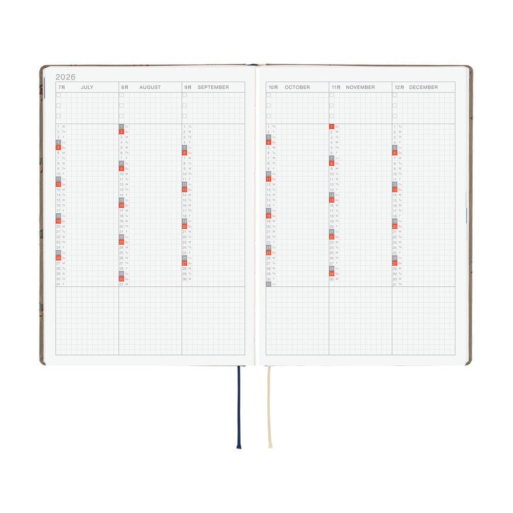 Hobonichi - 2026 HON, Bow & Tie: Galloping Horses | A5 English