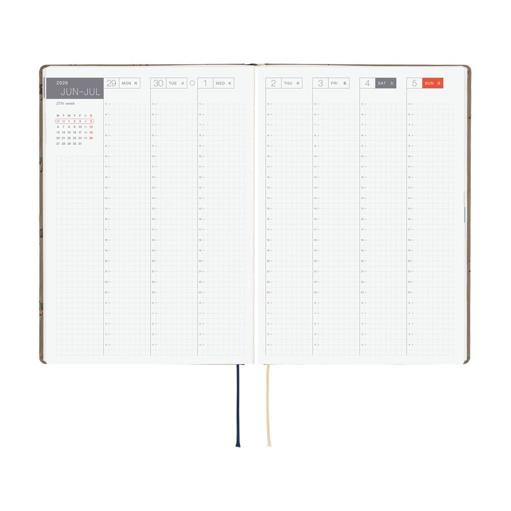Hobonichi - 2026 HON, Bow & Tie: Galloping Horses | A5 English