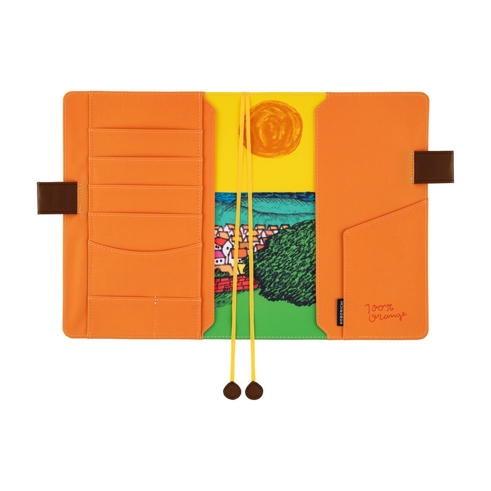 Hobonichi - 100%ORANGE: Where’s the Squirrel Going | A5 Cousin Cover