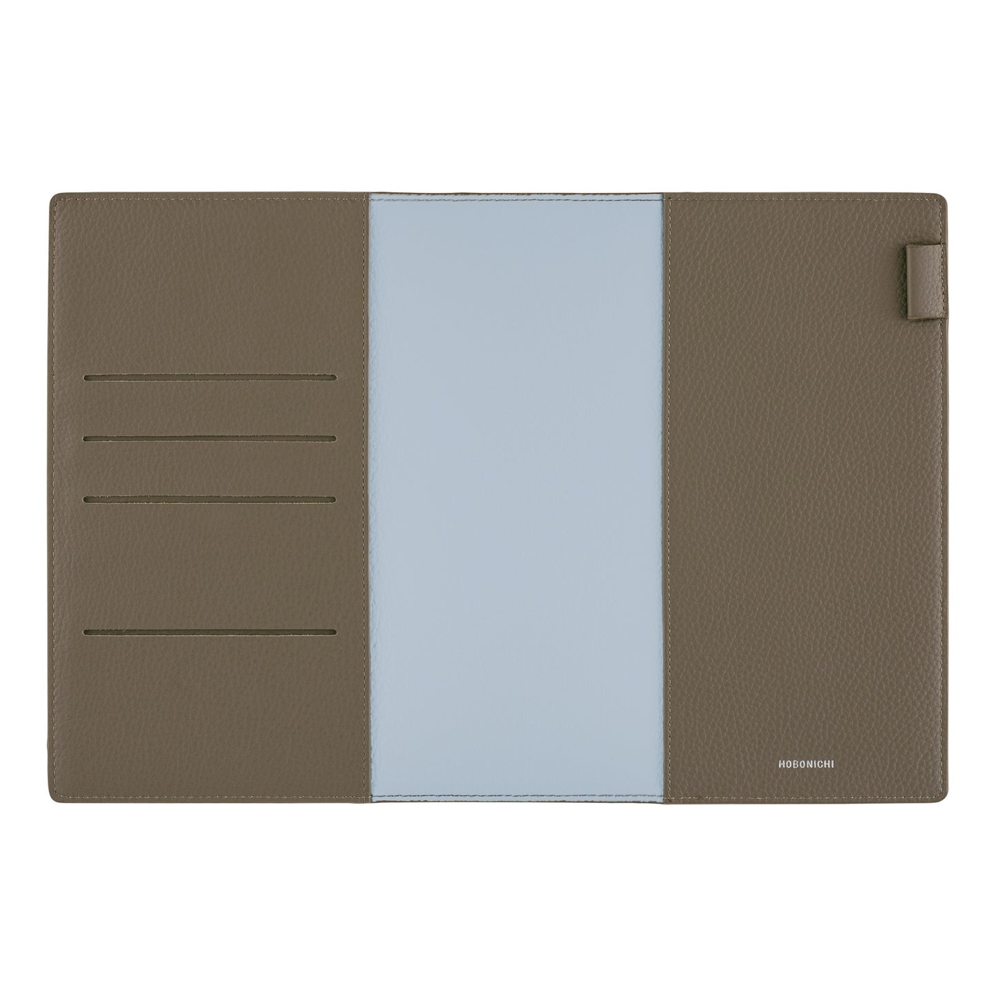 Hobonichi - Leather: Taut (Grey & Light Blue) | A5 Cousin Cover