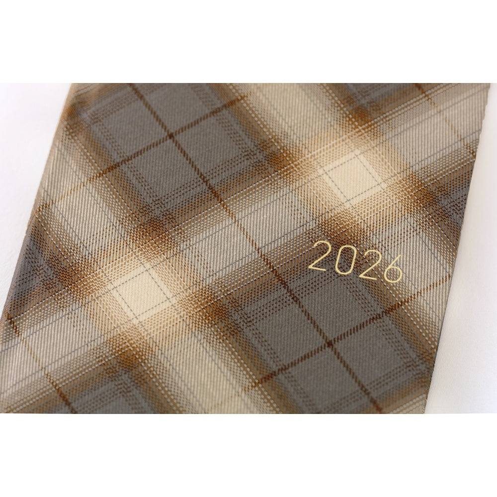 Hobonichi - 2026 Weeks, Shirt Fabric: Foggy Plaid | English