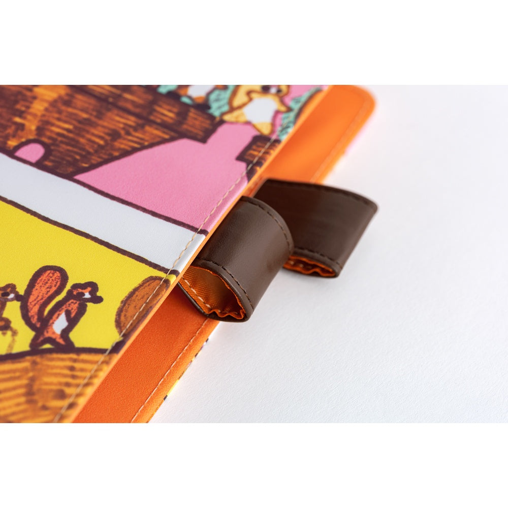 Hobonichi - 100%ORANGE: Where’s the Squirrel Going | A5 Cousin Cover