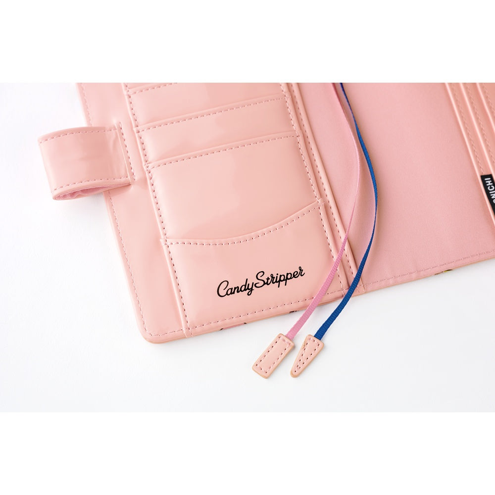 Hobonichi - Candy Stripper: Random Dog & Cat (Pink) | A6 Techo Cover
