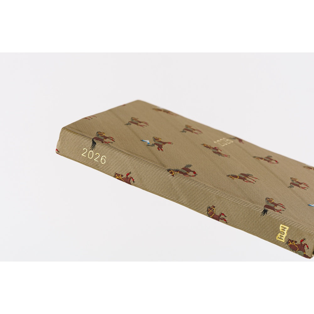 Hobonichi - 2026 HON, Bow & Tie: Galloping Horses | A6 English