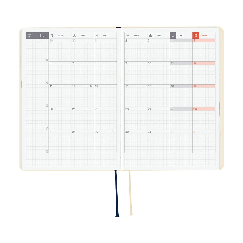 Hobonichi - 2026 HON, Slash (Ivory) | A6 English