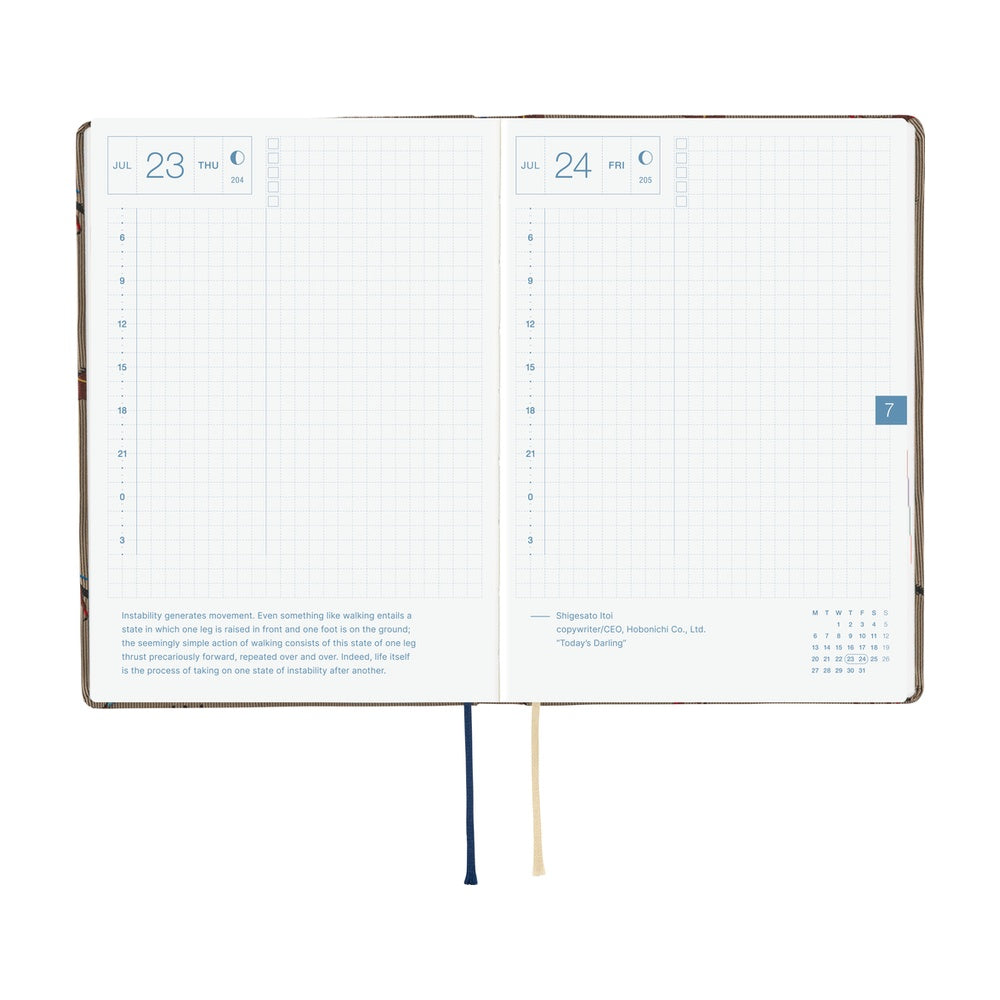 Hobonichi - 2026 HON, Bow & Tie: Galloping Horses | A6 English