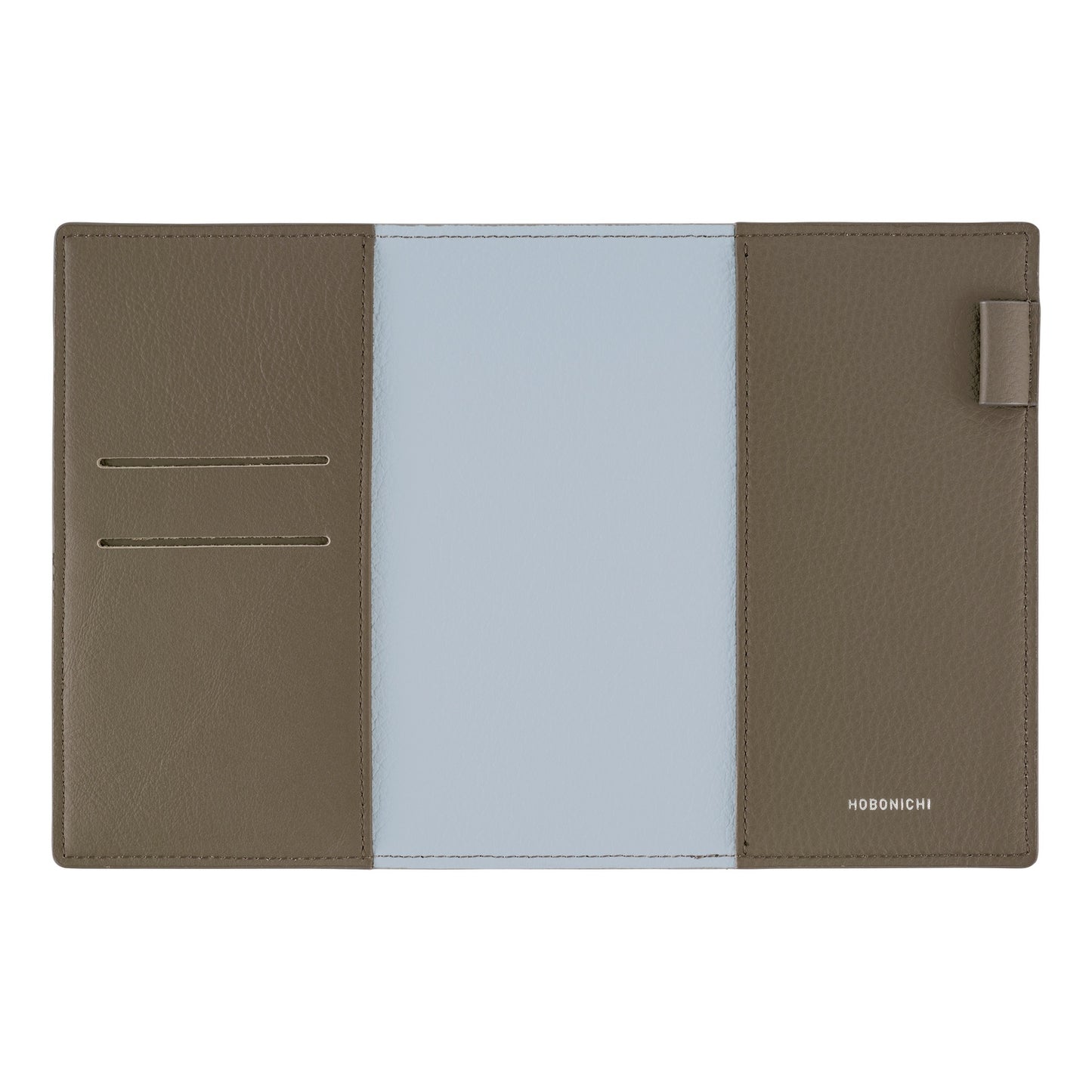 Hobonichi - Leather: Taut (Grey & Light Blue) | A6 Techo Cover