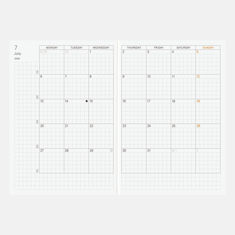 Hobonichi - 2026 Techo Planner Book | A6 English