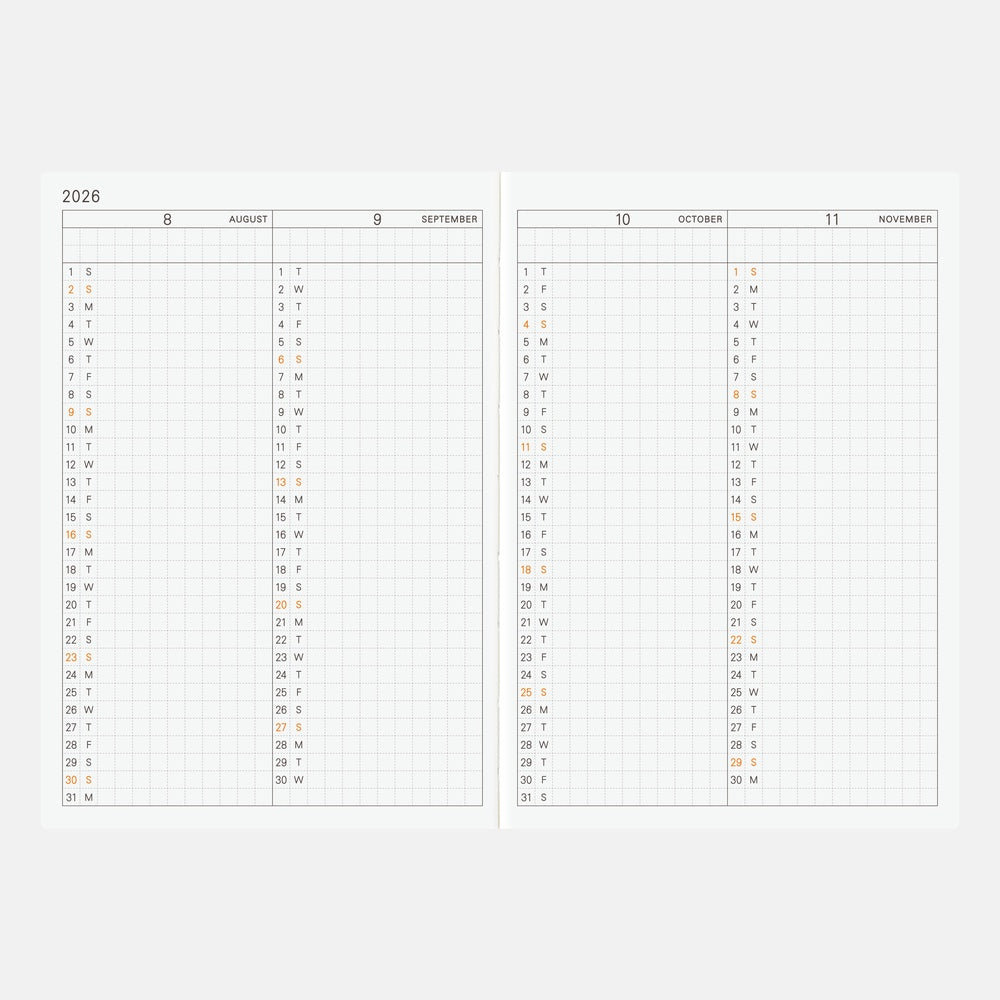 Hobonichi - 2026 Techo Planner Book | A6 English