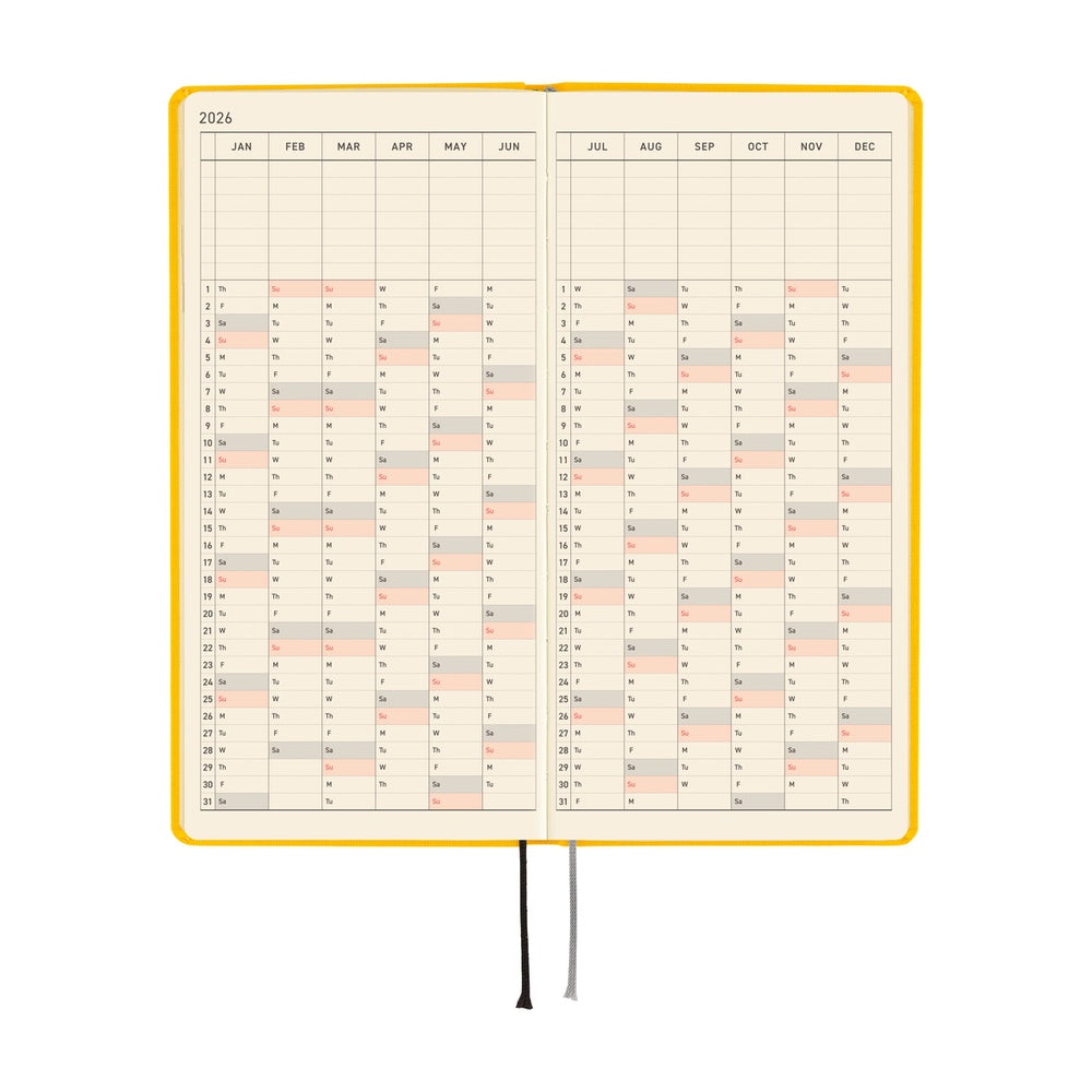Hobonichi - 2026 Weeks, Colors: Full Moon Yellow | English