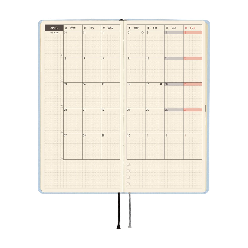 Hobonichi - 2026 Weeks, Colors: Sky Mist | English