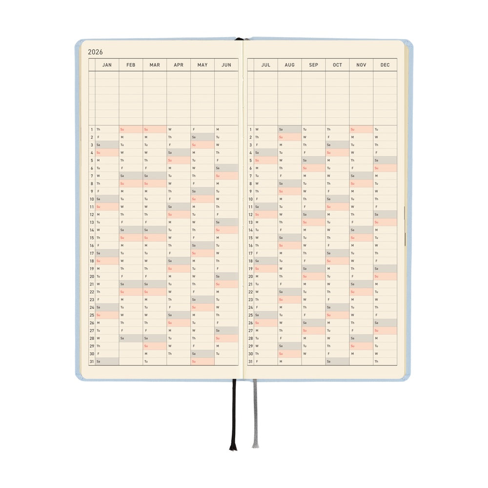 Hobonichi - 2026 Weeks, Colors: Sky Mist | English