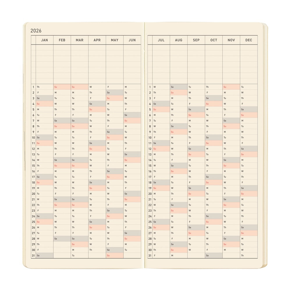 Hobonichi - 2026 Weeks Mega, Sneaker: Indigo Black | English