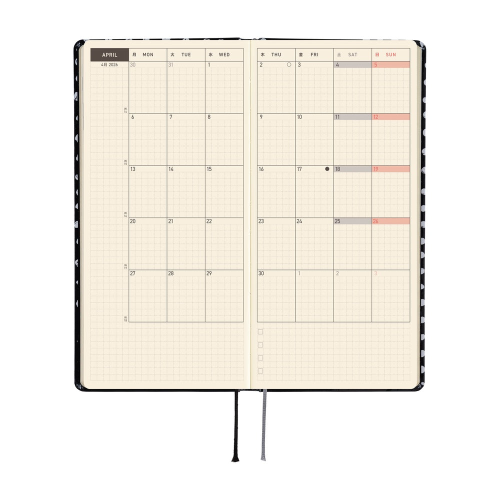 Hobonichi - 2026 Weeks, Makoto Matsubayashi: Dot | English