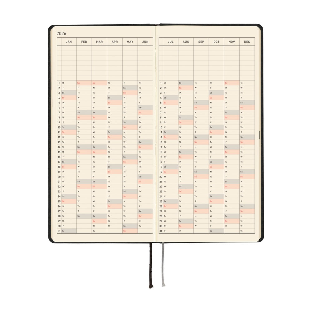 Hobonichi - 2026 Weeks, Paper Series: Black Gingham | English