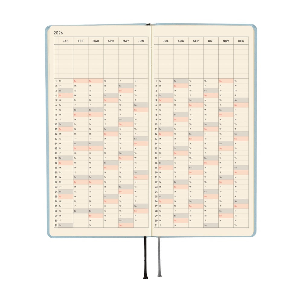 Hobonichi - 2026 Weeks, Paper Series: Sky | English