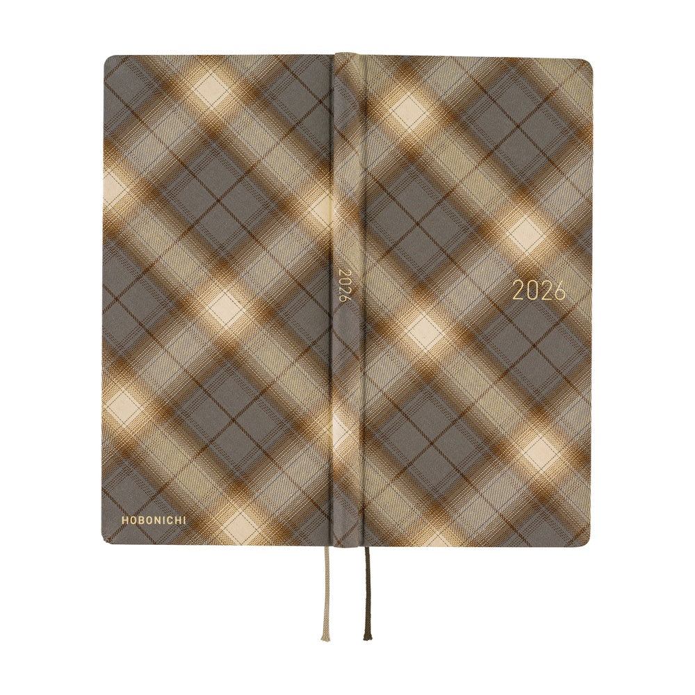 Hobonichi - 2026 Weeks, Shirt Fabric: Foggy Plaid | English