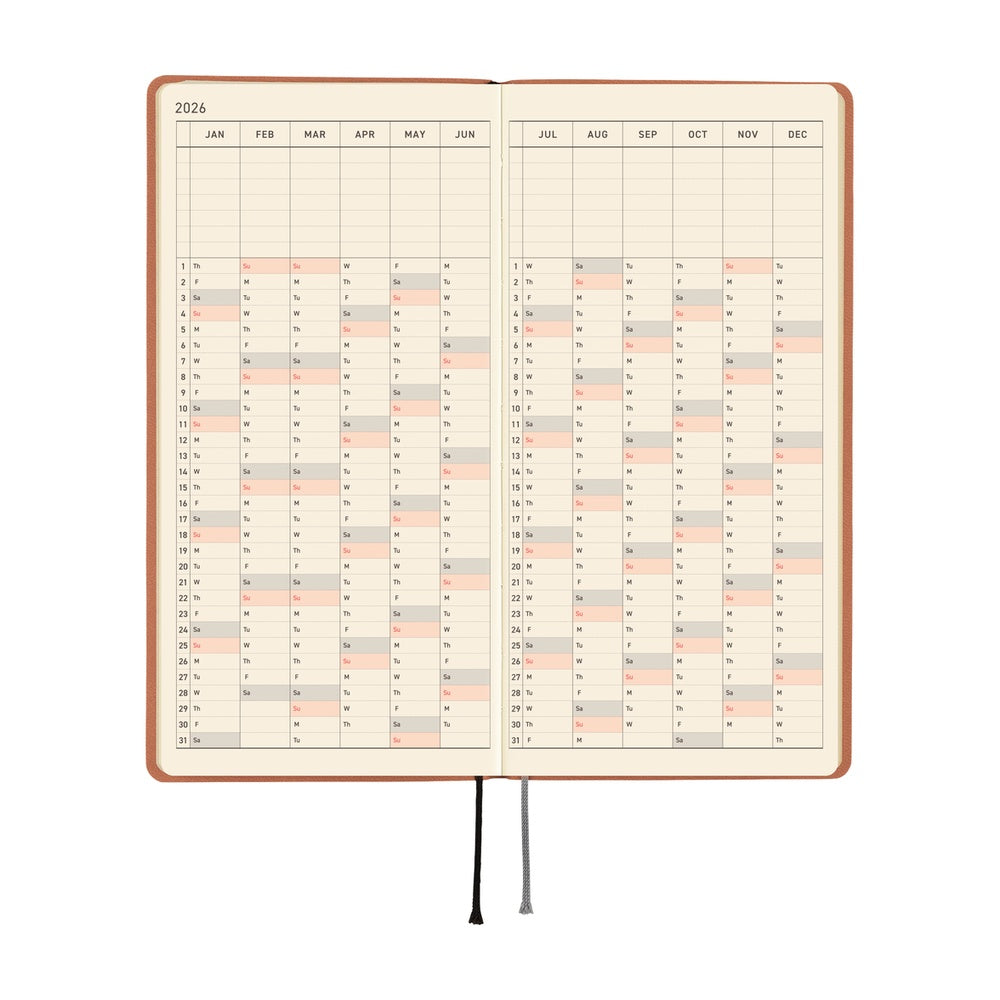 Hobonichi - 2026 Weeks, Smooth: Milk Cocoa | English
