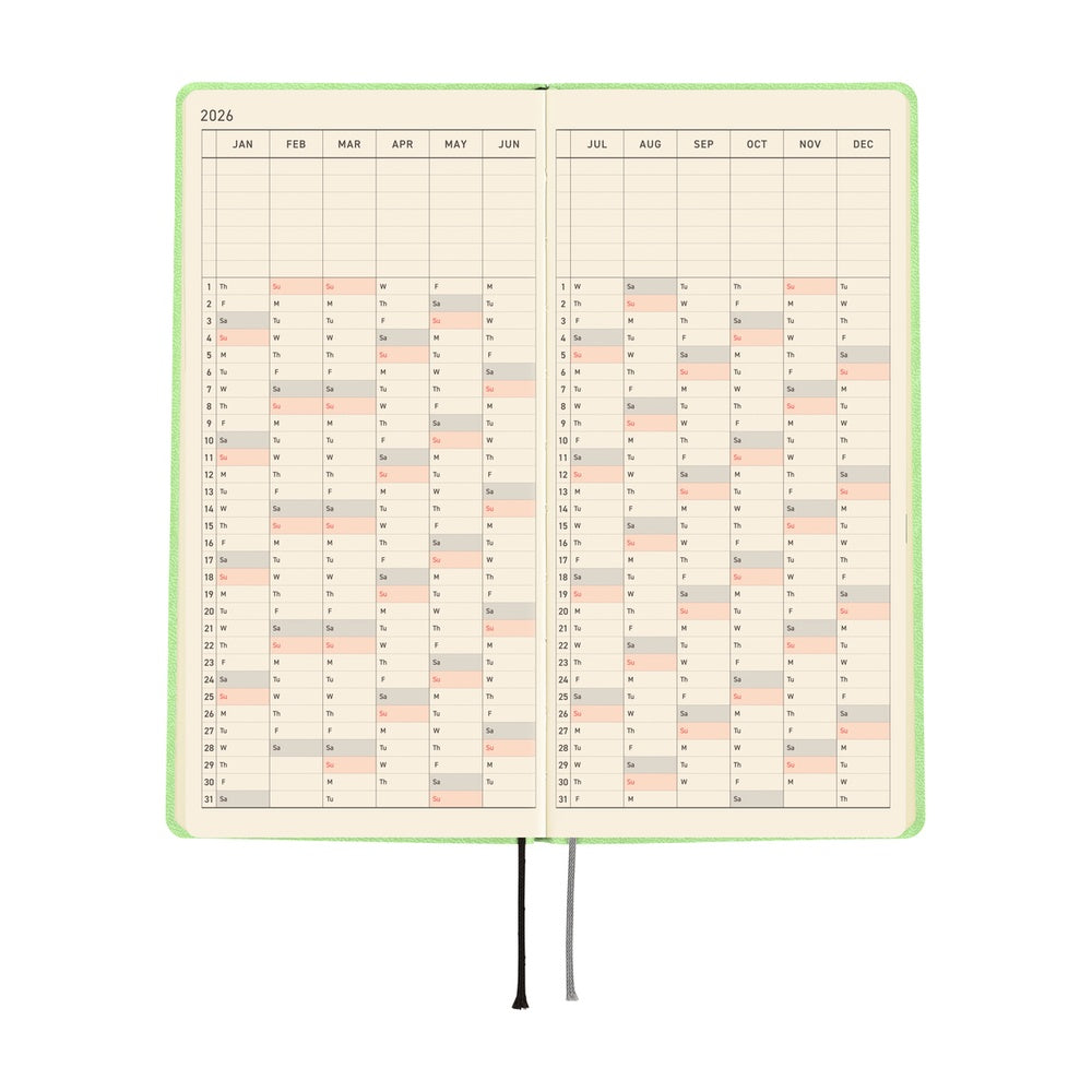 Hobonichi - 2026 Weeks, Smooth: Melon Sorbet | English