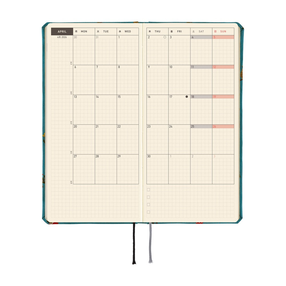 Hobonichi - 2026 Weeks, Bow & Tie: In the Forest | English