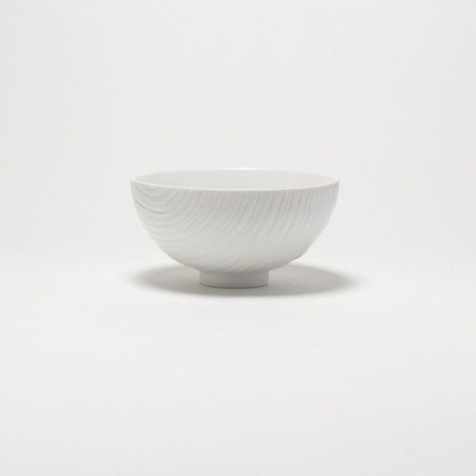 White Porcelain Textured Porcelain Bowl