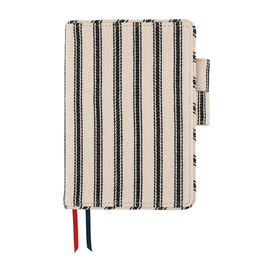 Hobonichi - Lined Fabric: Herringbone (Ivory x Black) | A6 Techo Cover