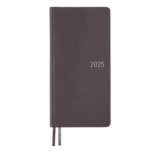 Hobonichi - 2025 Weeks, Leather: Steel Grey | English