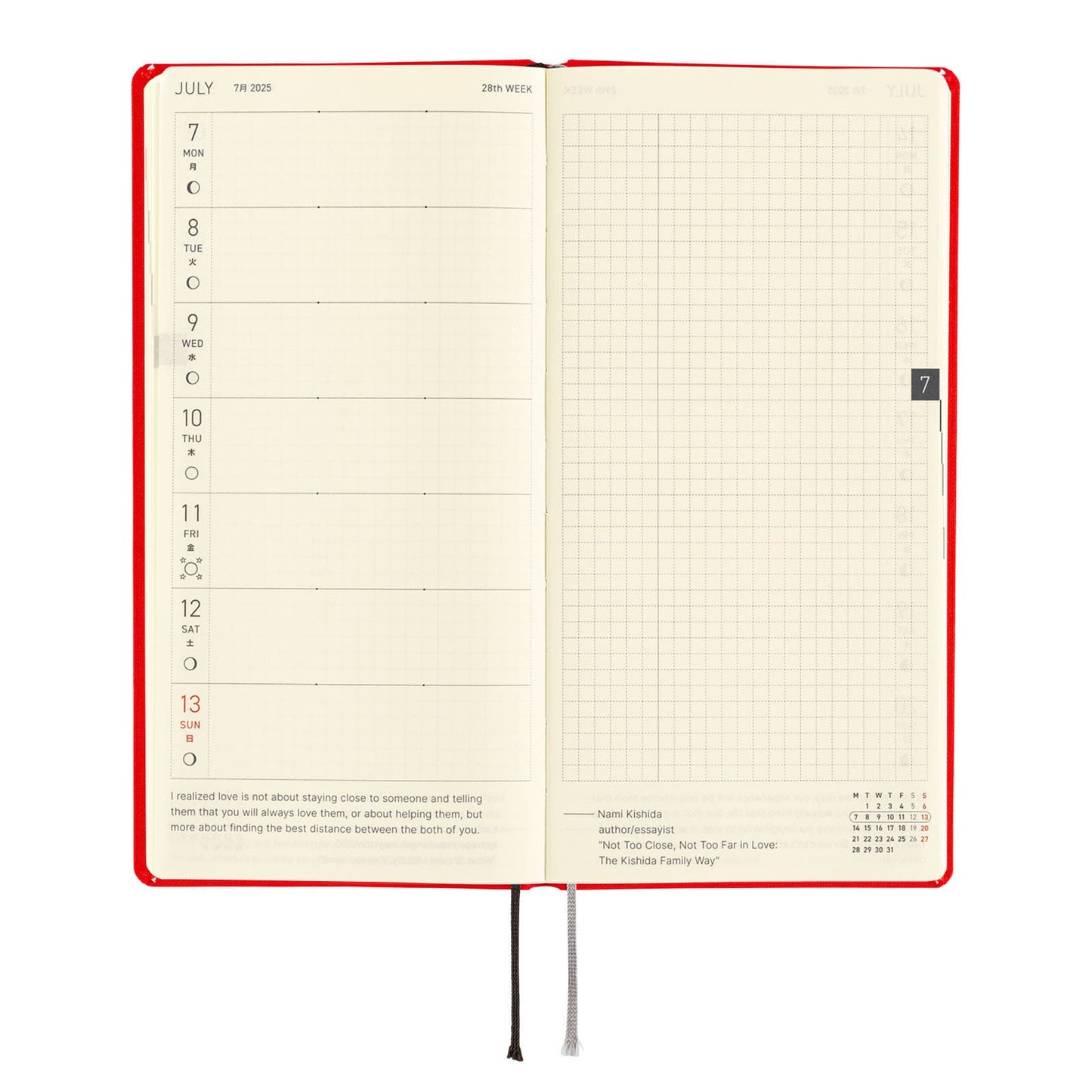 Hobonichi - 2025 Weeks Mega, Colors: Chill Pepper | English