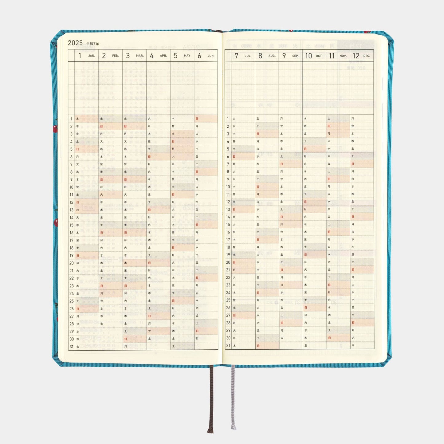 Hobonichi - 2025 Weeks Mega, Bow & Tie: Cherry | English