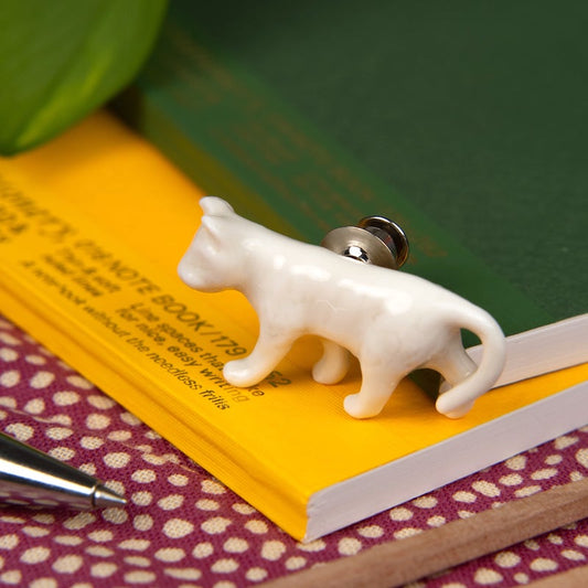 Yukiko Kitahara - Porcelain Cat Pin Brooch