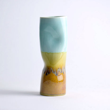 SGW Lab - Sky Blue x Copper Twist Cylinder Vase