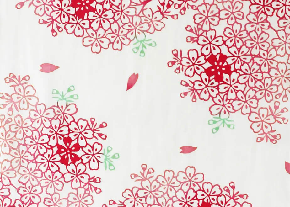 Tenugui Cloth  -  Flower Pattern