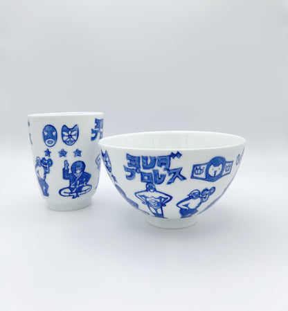 Yoshida Porcelain Rice Bowl and Yunomi Teacup Gift Set