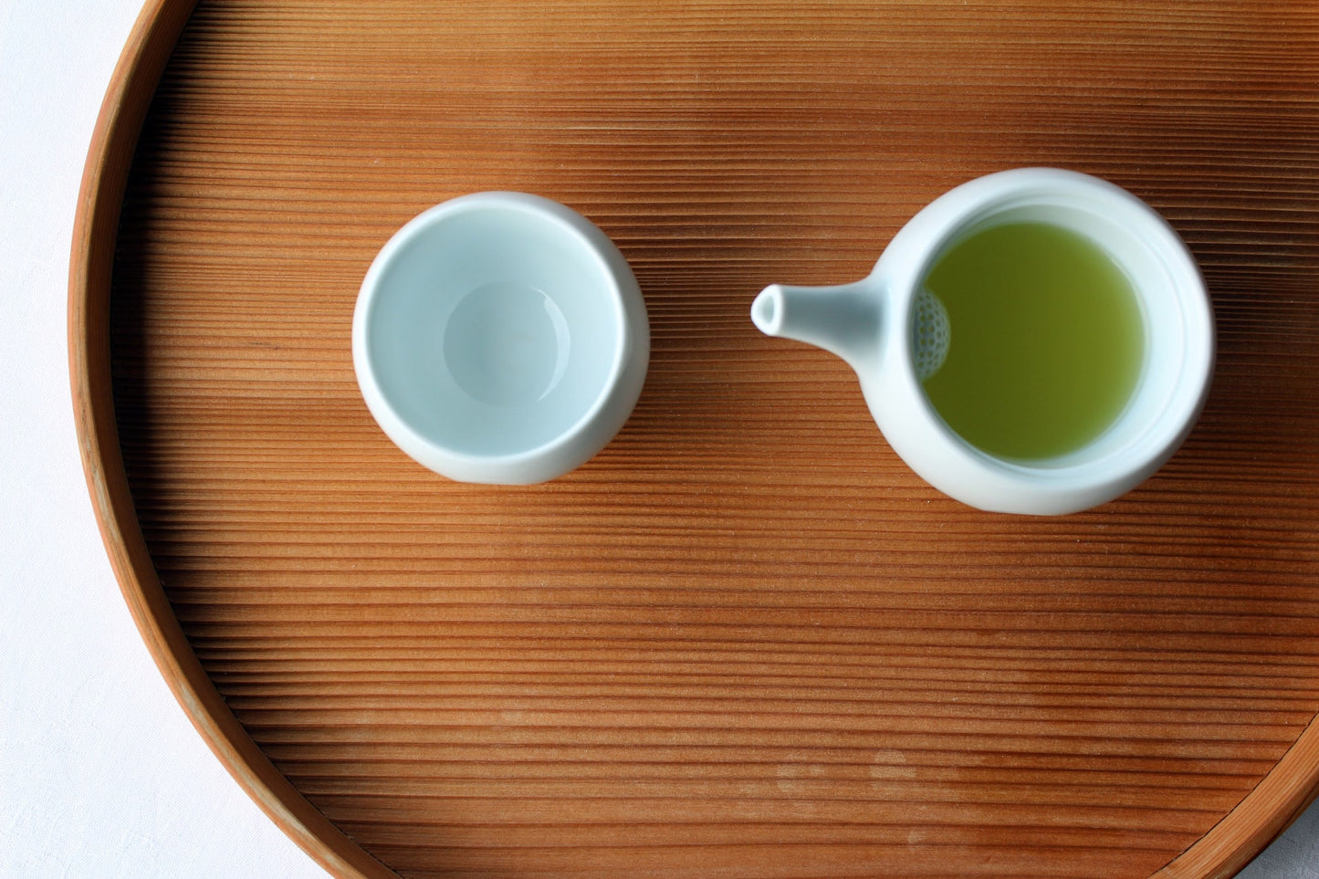 Double Walled White Porcelain Tea Cup