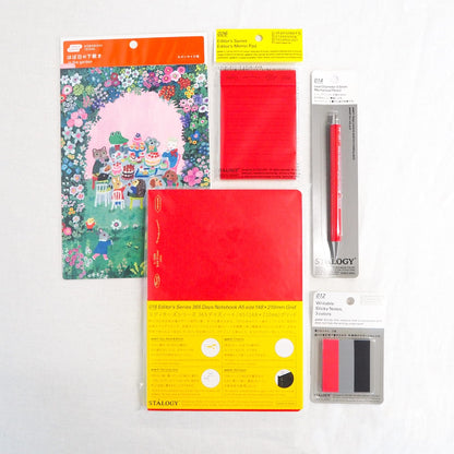 Stalogy & Hobonichi Ultimate Red Bundle Set
