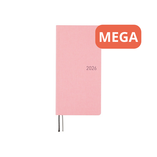 [Pre-Order] Hobonichi - 2026 Weeks Mega, Colors: Strawberry Milk | English