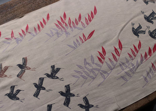 Flower Pattern Tenugui Cloth