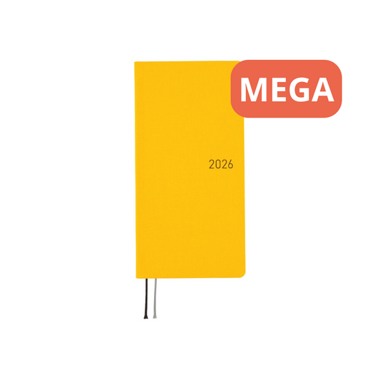 Hobonichi - 2026 Weeks Mega, Colors: Full Moon Yellow | English