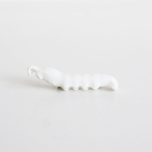 Porcelain Caterpillar Brooch