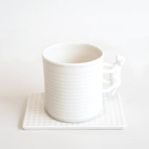 Porcelain Dog Cup and Saucer